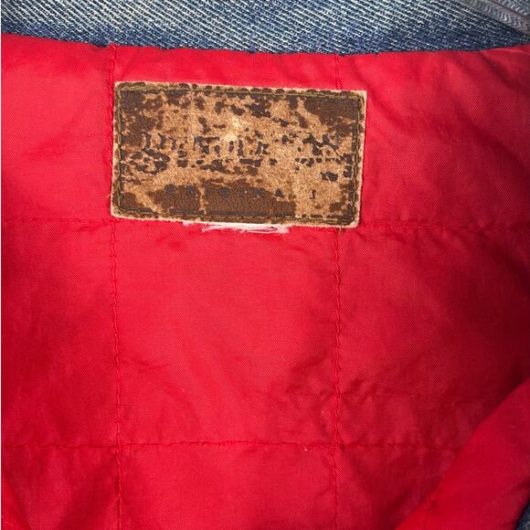 Vintage Pendleton Originals Size Large Wool Flannel Denim Vest Red Plaid - Picture 8 of 9